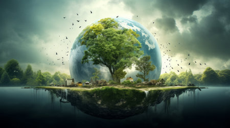 Environmental education programs promoting awareness and ecological consciousness. Generative AIの素材