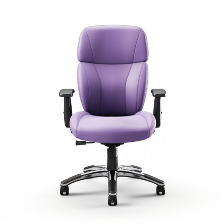 Stock image of a modern ergonomic office chair on a white background, adjustable, comfortable seating Generative AIの素材