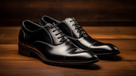 Men's classic Oxford dress shoes Generative AIの素材