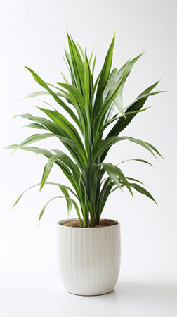 Stock image of a Dracaena Plant on a white background, tall, spiky leaves, sleek and modern Generative AIの素材