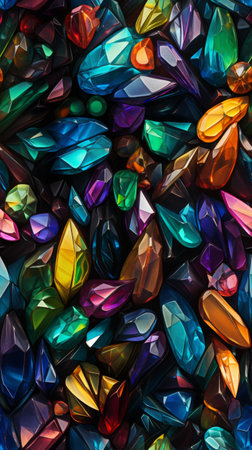 Generative AI Gemstone Abstractionの素材