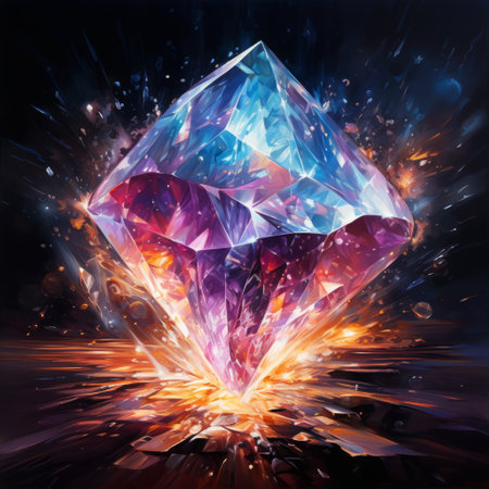 Generative AI Radiant Diamond Splashの素材