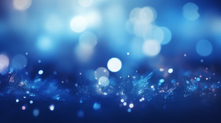 Generative AI Christmas holiday background, lens flares, flakes, christmas environment, hot and blue colors, bengal lights, minimalist, garland, bokeh, awesome Christmas wallpaperの素材