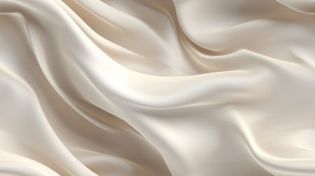 Generative AI Wavy and rippled texture of flowing silk.の素材