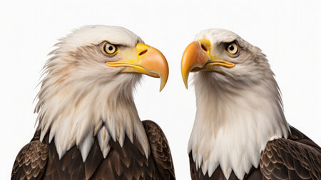 Generative AI Regal bald eagles side by side.の素材