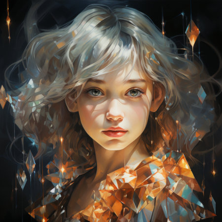 Generative AI Radiant Diamond Girlの素材