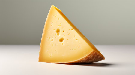 Close-up realistic photo featuring a sharp manchego cheese against a white background Generative AIの素材