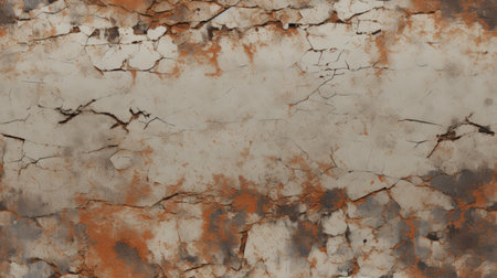 Generative AI Distressed and grungy texture resembling peeling paint.の素材