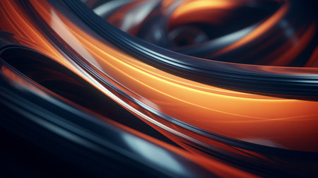 Generative AI Dynamic lines and curves creating an energetic and abstract composition.の素材