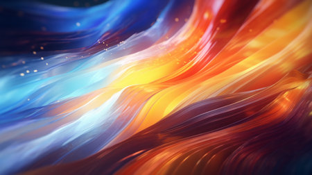 Generative AI Playful brushstrokes of various sizes and colors composing an abstract art background.の素材