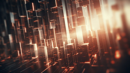 Generative AI Parallel lines and sharp angles intersecting to form a modern and abstract design.の素材