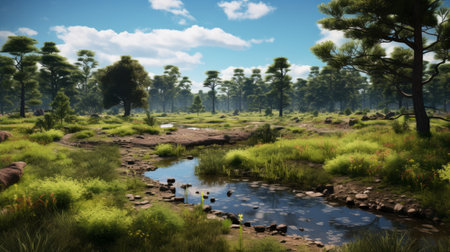 Generative AI Ecological restoration projects rehabilitating damaged ecosystems and habitatsの素材