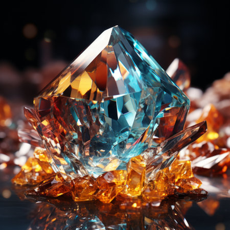 Generative AI Radiant Topaz Splashの素材