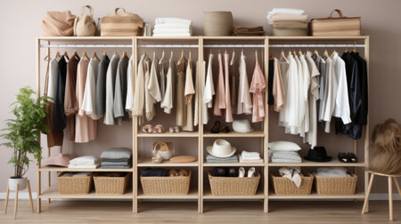 Generative AI Minimalist Closet Organizationの素材
