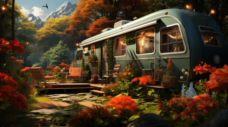 Generative AI Park-Set Mobile Homeの素材