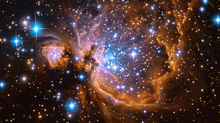 Photo concept of the Wild Duck Cluster, highlighting its rich concentration of stars and open cluster formation Generative AIの素材