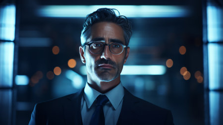 Portrait of a journalist in the editorial office, brainstorming with the team, discussing news angles and stories Generative AIの素材