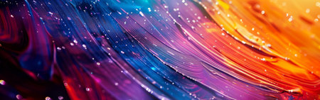 A close-up view of a vibrant and colorful background, showing a range of bright hues and tones blending seamlessly into each other. The image captures the intricate details and textures of the various colors creating a visually dynamic and captivating display.の素材