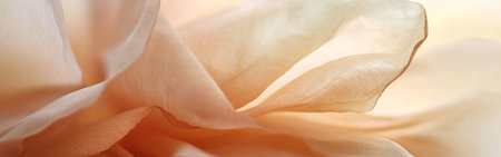 Peach flower petals exhibit delicate layers illuminated by soft natural light, highlighting their intricate textures during the vibrant spring season.の素材