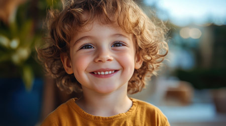 A joyful child beams with happiness following a successful therapy session, receiving encouragement and positive reinforcement from a caring psychologist in a warm setting.の素材
