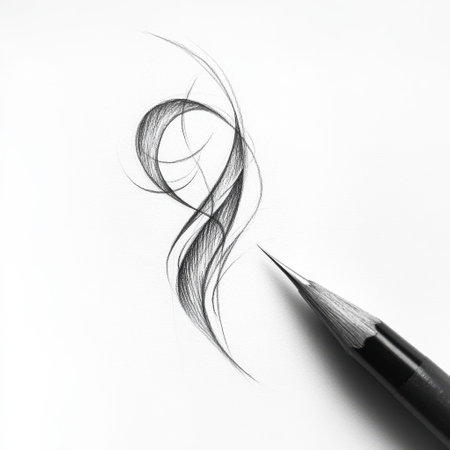 A card featuring a carefully designed logo created with a pencil, capturing intricate details and fluid lines. The artwork showcases artistic talent and design skills.の素材