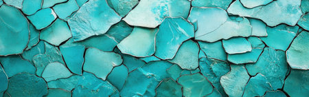 Bright teal texture features a weathered, chipped surface, providing a colorful background perfect for design projects, crafts, or artistic inspiration. This worn look adds character.の素材
