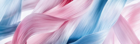 Soft ribbons of pastel colors blend seamlessly, showcasing a beautiful gradient. The flowing strokes create an elegant design, captivating the viewer with their delicate appearance.の素材