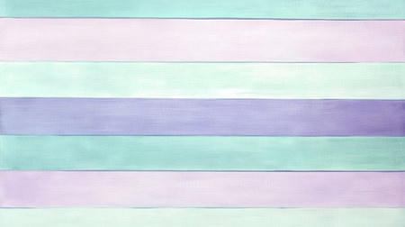 Horizontal stripes in elegant lavender and mint create a soothing background, perfect for use in home decor, fashion, or graphic design. The soft color combination is visually appealing.の素材