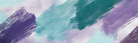 Delicate pencil strokes weave through an abstract composition, presenting a blend of purple, teal, and soft pastel tones, creating a serene and minimalist aesthetic for home decor.の素材