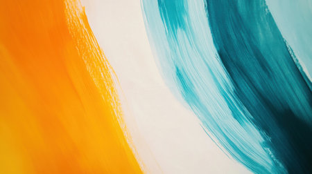 Smooth transitions of soft pencil strokes create a vibrant blend of amber and teal hues. This artwork evokes a sense of calm and creativity through its flowing design.の素材