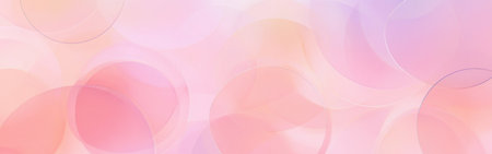 Blended overlapping circles in pastel coral and lavender tones create a soothing abstract background perfect for creative projects or presentations. The gentle hues encourage relaxation.の素材