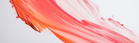 Vivid pencil strokes blend shades of orange and red against a clean white background, exemplifying a modern approach to abstract art. The strokes exhibit fluid motion and creativity.の素材