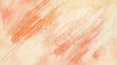 Gentle pencil strokes blend in warm peach tones, crafting a serene backdrop ideal for artistic projects or creative exploration. The subtle hues invoke a calming atmosphere, inviting inspiration.の素材