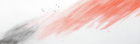 A clean white canvas features vibrant strokes from colored pencils. The piece is being created in a bright, well-lit studio, showcasing an artistic blend of colors.の素材