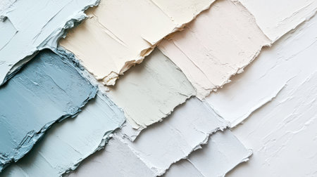 This artwork features an elegant transition of colors, moving from a muted blue to soft neutrals, creating a harmonious texture. The layers blend beautifully, inviting a sense of calm.の素材