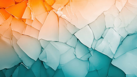 Gradients shift from pastel teal to amber, featuring broken textures that create an engaging visual experience with a smooth transition between colors.の素材