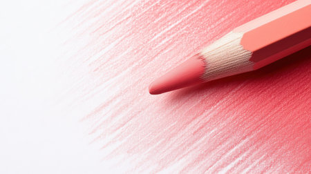 Delicate pencil strokes blend seamlessly, transitioning from bright white to soft pink on textured paper, showcasing the artistry of color gradation and shading techniques.の素材