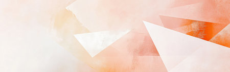 Geometric shapes in various shades of muted peach create an abstract design, showcasing a blend of tones and textures. This artwork evokes a calm and sophisticated atmosphere.の素材