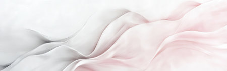 Gentle waves of soft pink and gray blend seamlessly against a minimalistic white backdrop, evoking tranquility and elegance in a contemporary setting, perfect for inspiration.の素材
