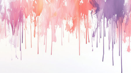 Intricate strokes of pastel hues gently drip down, blending seamlessly to create an enchanting visual effect. The soft colors evoke a serene atmosphere perfect for artistic inspiration.の素材