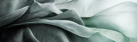 Delicate pencil strokes merge various shades of gray, giving an effect of soft folds and fluidity, evoking a sense of motion and tranquility in the monochromatic design.の素材