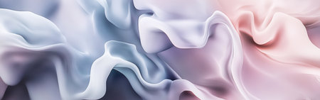 Soft gradients of color blend seamlessly into flowing organic shapes, creating a tranquil atmosphere. The delicate interplay of light and shadow enhances the serene visual experience.の素材