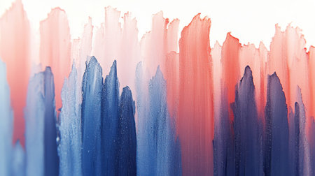 A delicate arrangement of colors displays a striking contrast through elegant pencil strokes. The jagged edges create a captivating visual effect, highlighting the interplay of hues.の素材