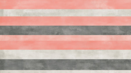 This design features a series of elegant horizontal stripes in coral and gray. The seamless pattern creates a contemporary feel, ideal for interior decor or graphic designs.の素材