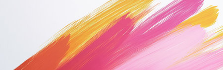 This artwork features a minimalist design with smooth pencil strokes creating a gradient of bright colors. The vibrant hues dance across the canvas, evoking a sense of artistic freedom.の素材