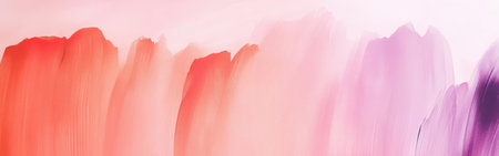 This artwork features a minimalist gradient created with smooth pencil strokes, showing warm reds transitioning into cool purples, creating an inviting atmosphere for contemporary spaces.の素材