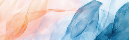 This backdrop showcases delicate pencil strokes blending orange and blue shades, creating an ethereal atmosphere suitable for artistic projects or design work.の素材