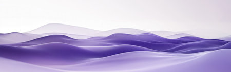 This striking abstract design features flowing forms in varying lavender shades, creating a serene and minimalist composition that embodies balance and simplicity, inviting contemplation.の素材