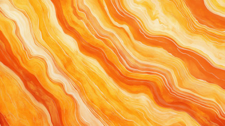 A bold tangerine orange background showcases wavy patterns that evoke energy and warmth, perfect for various creative designs, art projects, or modern presentations.の素材