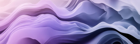 Soft gradient lines in lavender and gray weave through the composition, producing a calming effect that transitions into negative space with gentle fluidity.の素材